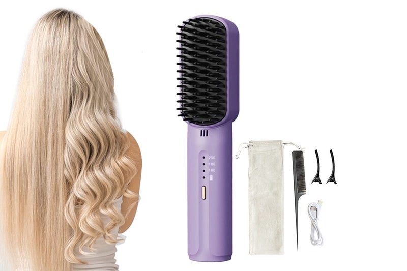 Mini Hair Straightener Portable Rechargeable Negative Ion Straightening Hair Com Carousel 1