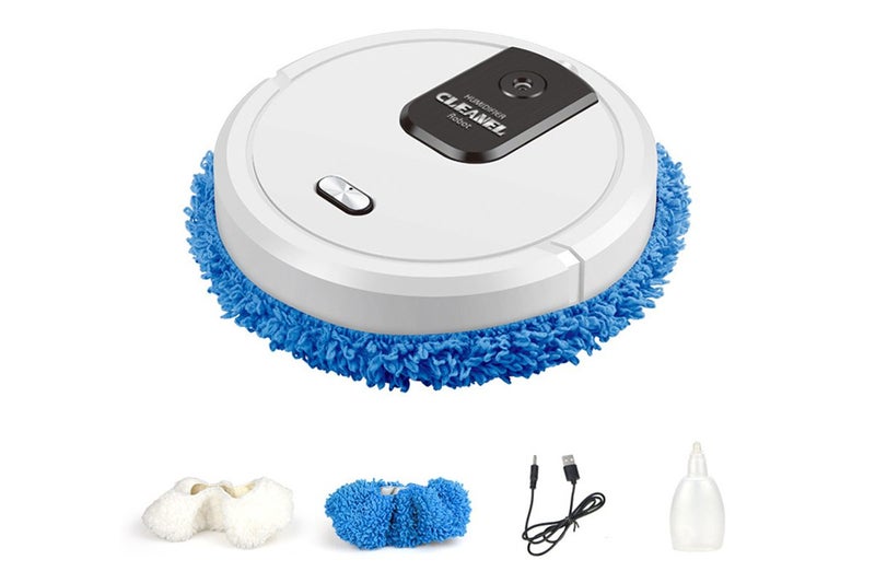 2 in 1 Mopping Robot Vacuum Cleaner with UV Spray Humidification-White Carousel 1