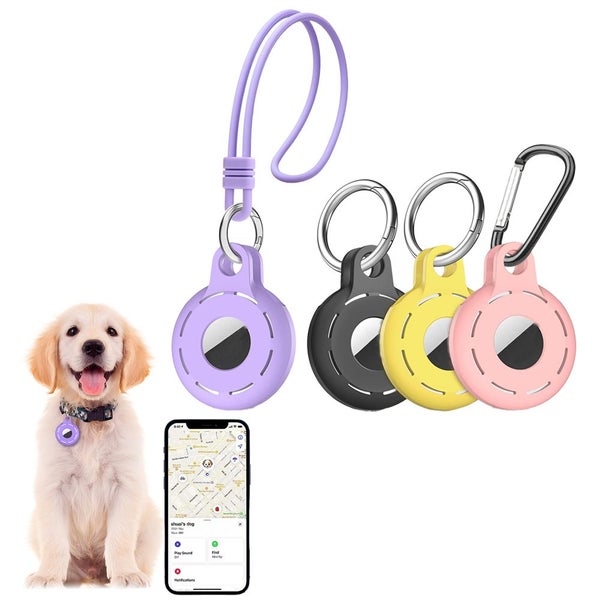4pcs Airtag Holder Silicone Protective Case Shockproof Holder Key Chain Accessor Carousel 1
