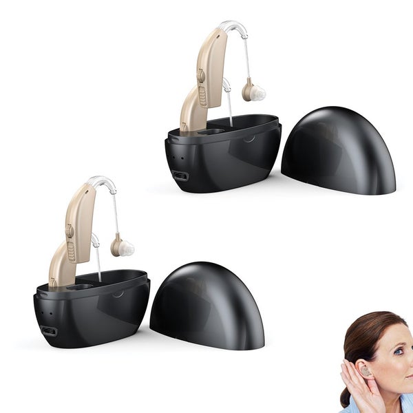 2pcs Hearing Aids Rechargeable Hearing Amplifiers for Hearing Loss Seniors with Carousel 1