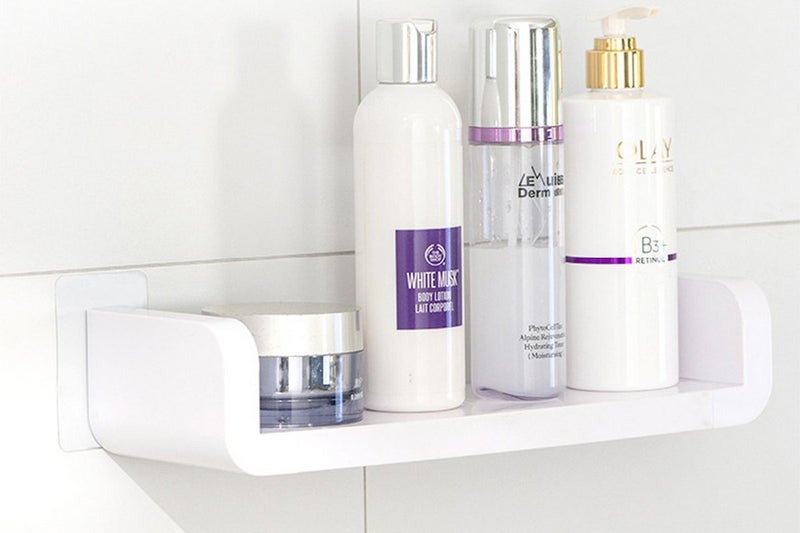 Punch-Free Bathroom Shelf Shower Caddy Corner Bathroom Shelves Basket Shelf Orga Carousel 1