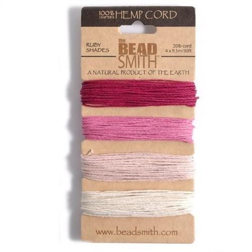 The Beadsmith Hemp Cord - Ruby Shades Carousel 1