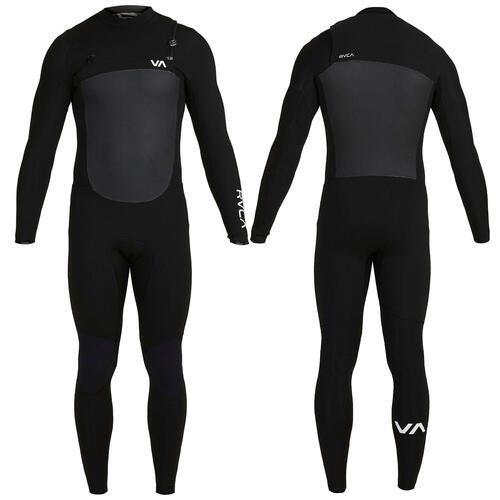 RVCA BALANCE 3/2MM CHEST ZIP STEAMER BLACK Carousel 1