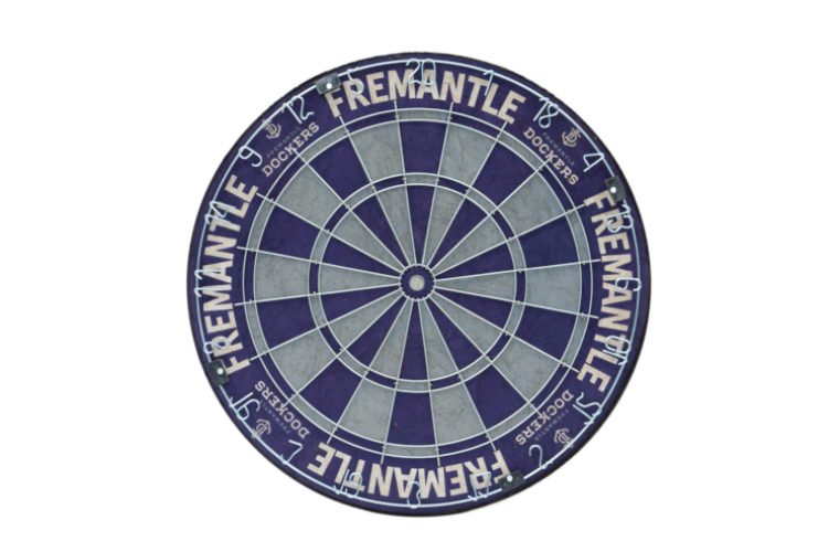 Fremantle Dockers Freo AFL Aussie Rules Football Bristle Dart Board Carousel 1