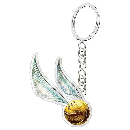 Harry Potter Metal Keyring Golden Snitch Design Automotive Emblem Carousel 1