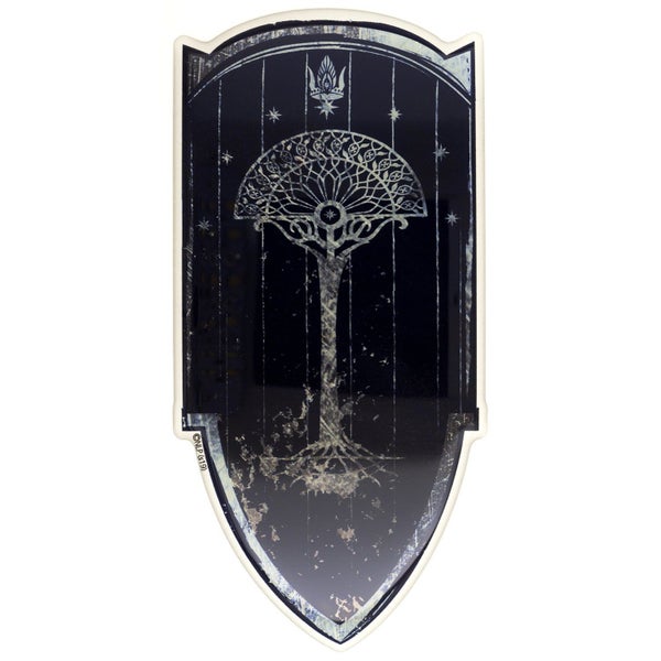Lord of the Rings Logo Gondor Shield Domed Transparent Car Decal Sticker Emblem Carousel 1