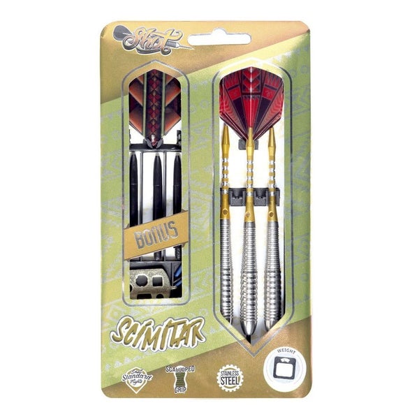 SHOT DARTS Scimitar Stainless Steel Barrel Darts 22 Gram or 24 Gram Carousel 2