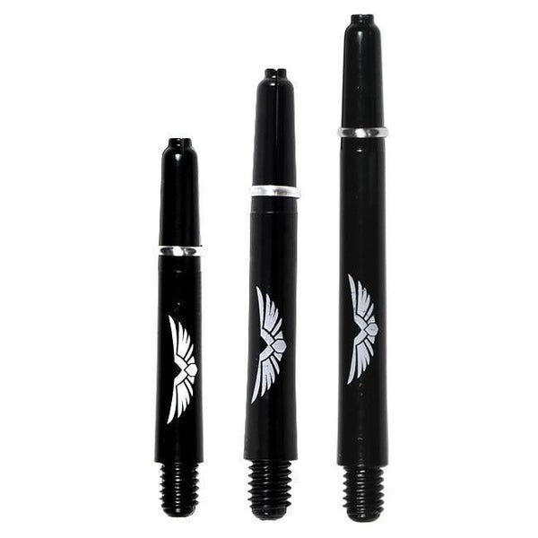 SHOT DARTS Eagle Claw Dart Shaft Stem Solid Black with Silver Ring Carousel 1