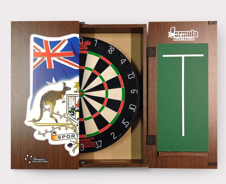 SHOT DARTS Bandit Original Bristle Dart Board + Australian Coat of Arms Cabin... Carousel 1