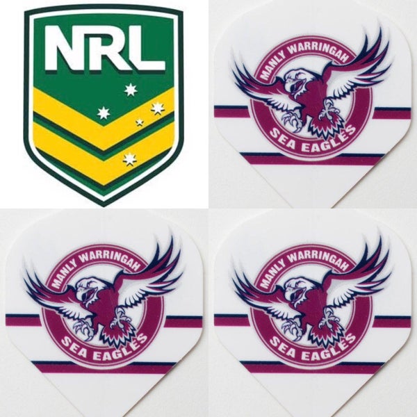 NRL Manly Sea Eagles Dart Board Dart Flights Carousel 1