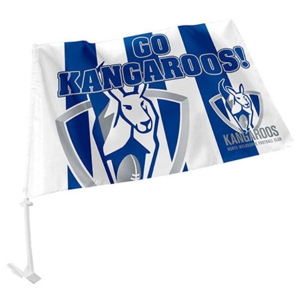 North Melbourne Kangaroos AFL CAR Flag includes Pole Carousel 1