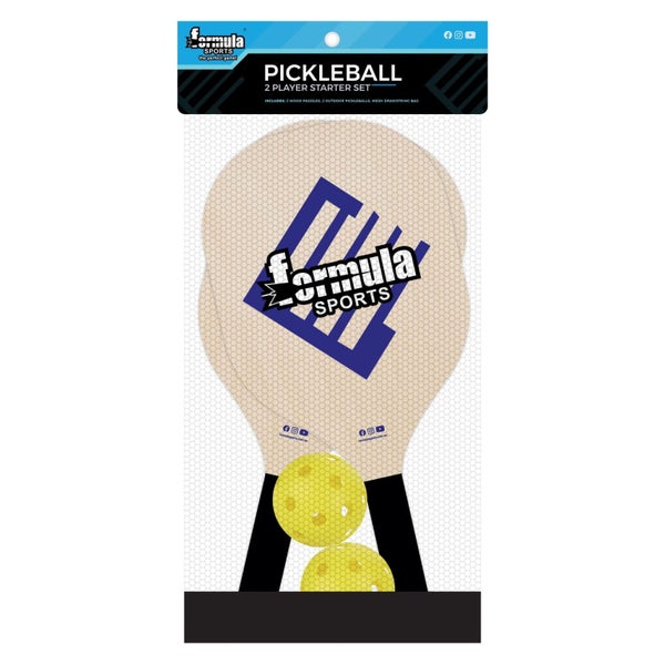 Formula Sports Pickleball 2 Player Game Set 2 wood paddles, 2 outdoor Pickleb... Carousel 2