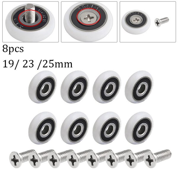 8Pcs Bath Cabinet Roller Wheel Shower Room Accessories Bearing Roller Carousel 2