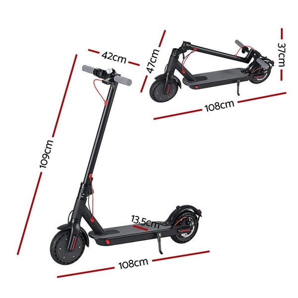 Electric Scooter 800W 25Km/H Folding Portable Riding For Adults Commuter Black E Carousel 2