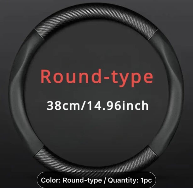 PU Leather Carbon Fiber Steering Wheel Cover Carousel 1