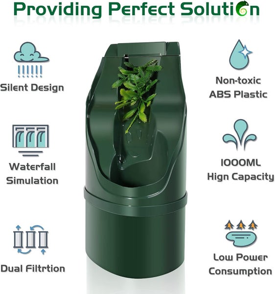 Reptile Chameleon Waterfall Drinking Fountain * Clearance Sale64517282631298113