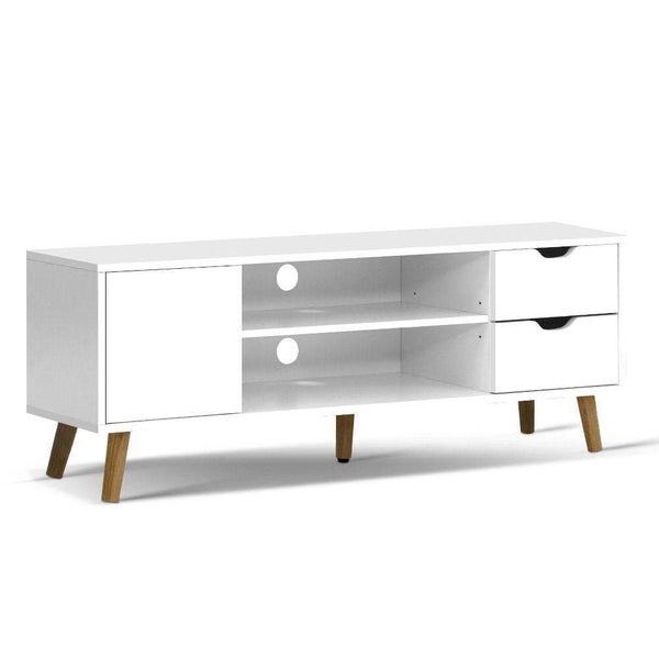 Artiss Tv Cabinet Entertainment Unit Stand Wooden Scandinavian 120cm White Carousel 1