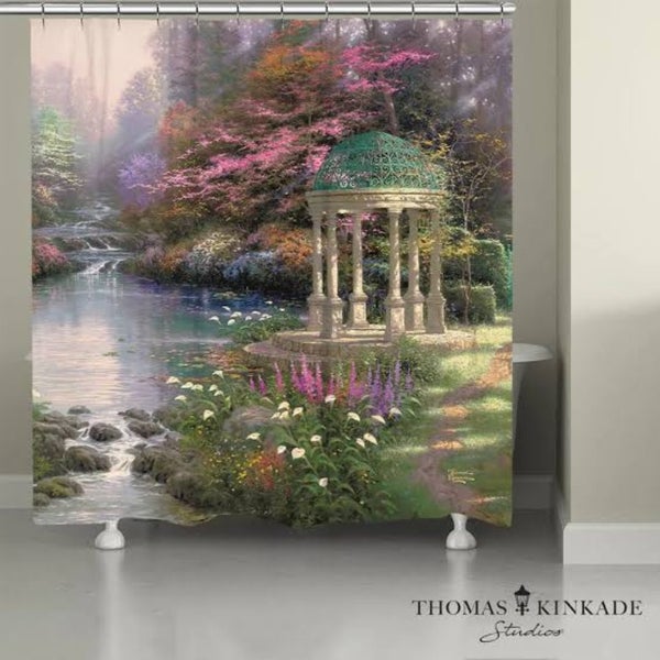 2x Set of 2Thomas Kinkade The Garden of Prayer Window Art Curtain 72" X 84" Carousel 1