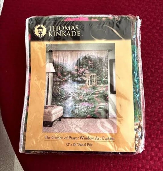 2x Set of 2Thomas Kinkade The Garden of Prayer Window Art Curtain 72" X 84" Carousel 2