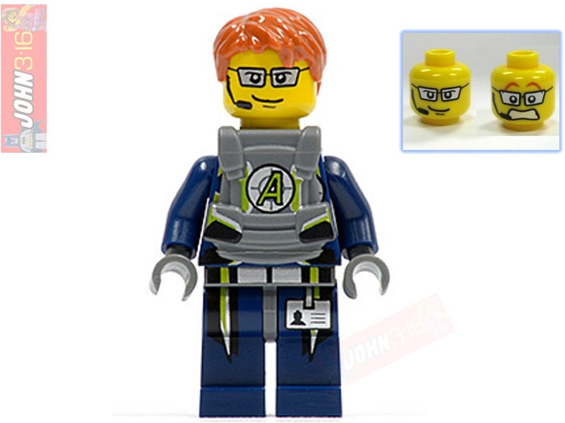 AWESOME LEGO AGENTS MINIFIGURE - AGENT FUSE with BODY ARMOUR Carousel 1