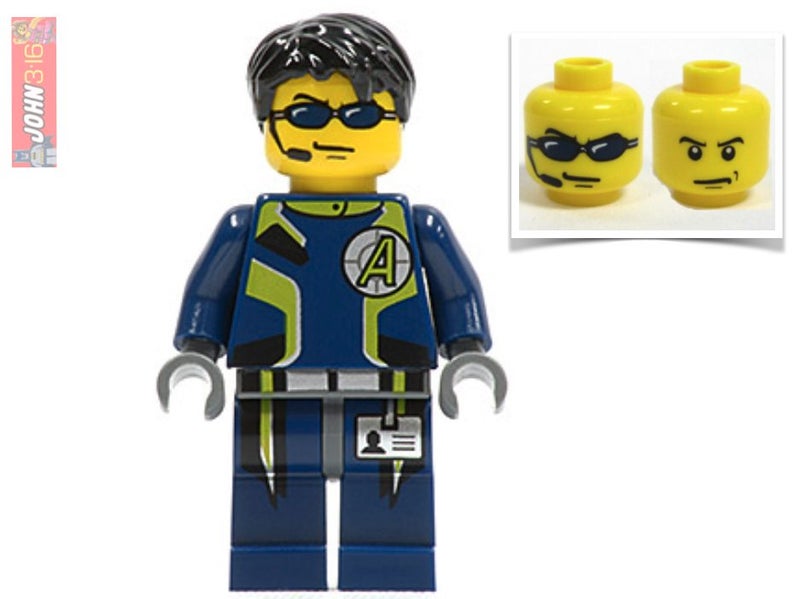 AWESOME 2008 LEGO AGENTS MINIFIGURE - AGENT CHASE Carousel 1