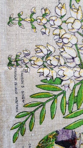 ~" Norfolk Island Vintage Natural Flax Linen Tea Towel "~ Carousel 1