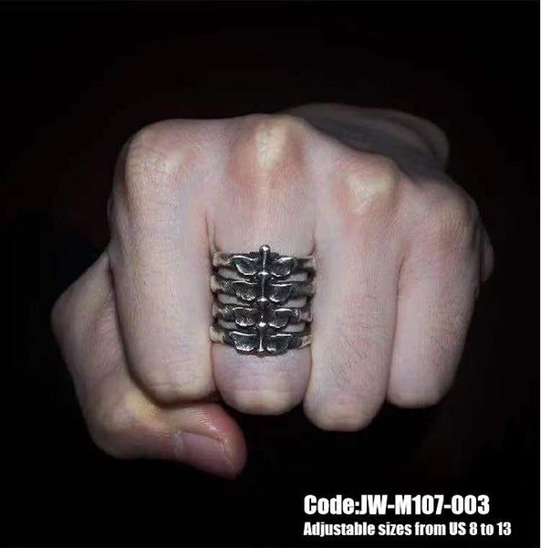Brand New Men's Ring Jewellery Spinal Cord Ring Rock Retro Ring *Sale NOW* Carousel 1