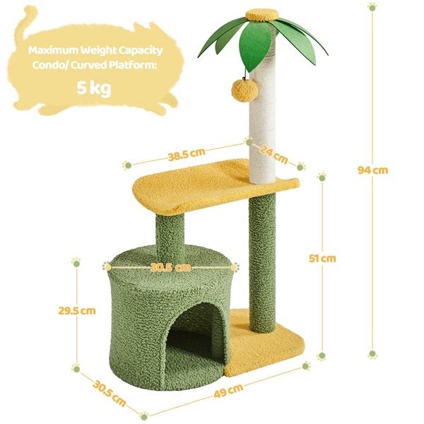 Coconut Palm Cat Tree Carousel 2