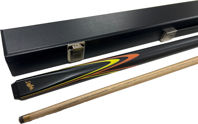 Dufferin HCY Ash Yellow and Orange Pool Snooker Billiard Cue and Case Set Carousel 1