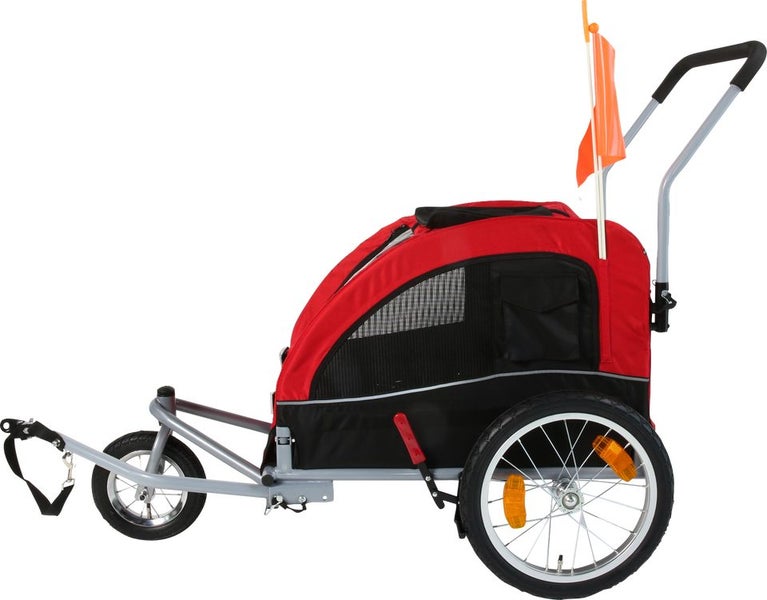 Dog Cat Bike Trailer Pram Foldable Pet Bicycle Trailer Medium 2-in-1 Carousel 2
