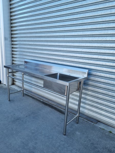 Stainless Steel Bench with Sink 1800W x 600W x 900H *FREE DELIVERY MANAWATU* Carousel 2