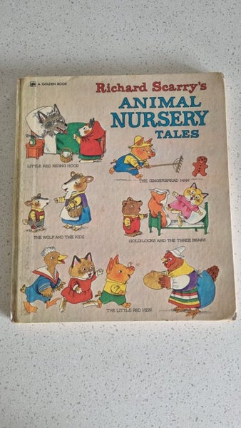 2x Large Hardcover RICHARD SCARRY BOOKS - ANIMAL NURSERY TALES + MYSTERY BOOK Carousel 2
