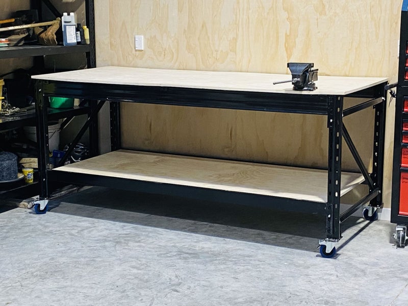 Heavy Duty Work Bench 1.8mL x 650mmD x 900H 1000kg Top 17mm Ply Carousel 1