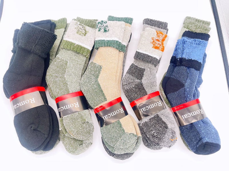 Size 8-12 Thermal Socks Work Socks Cushioned Mixed Colour & Pattern 12 Pairs Carousel 2