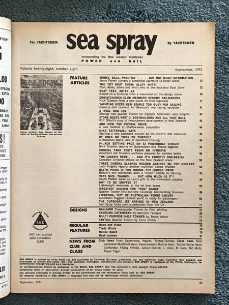 VINTAGE MAGAZINE: Sea Spray / Power & Sail - Vol. 28, No. 8 - September 1973 Carousel 3