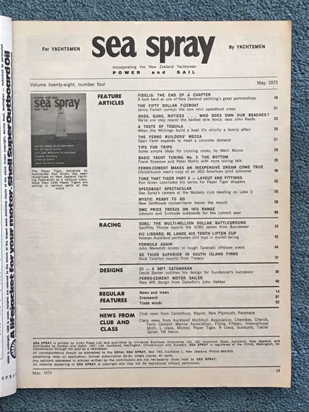 VINTAGE MAGAZINE: Sea Spray / Power & Sail - Vol. 28, No. 9 - May 1973 Carousel 3