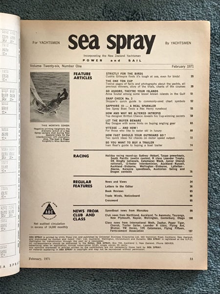 VINTAGE MAGAZINE: Sea Spray / Power & Sail - Vol. 26, No. 1 - February 1971 Carousel 3