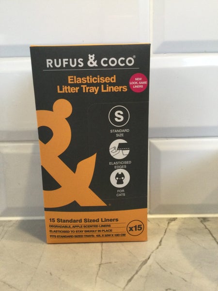 Cat Litter tray Scented Liners - Standard, 15 pack by Rufus & Coco Elasticised Carousel 1