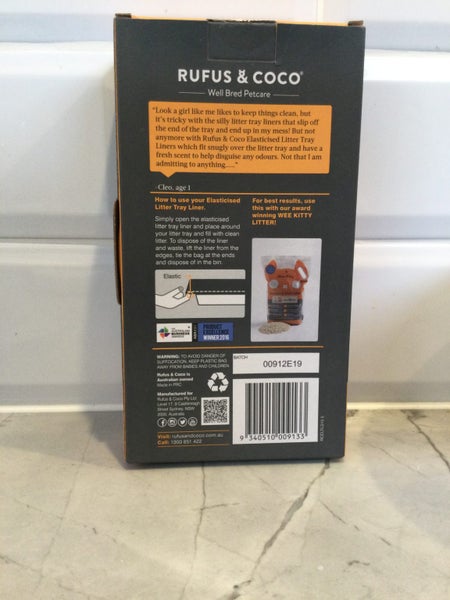 Cat Litter tray Scented Liners - Standard, 15 pack by Rufus & Coco Elasticised Carousel 2