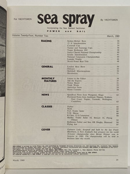 VINTAGE MAGAZINE: Sea Spray - March 1969 - Vol 24, No. 2 Carousel 4