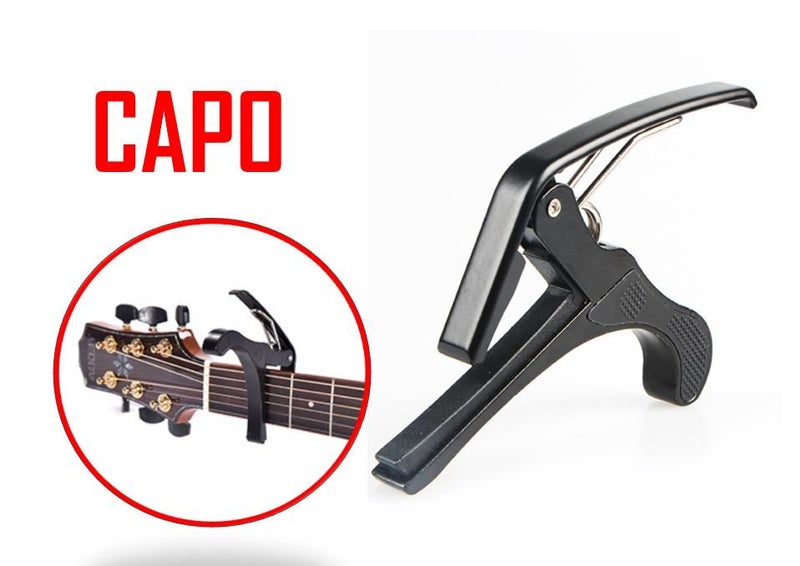 PTN BLACK Capo Guitar Alloy Musical Accessories Quick Spring For all guitars Carousel 1