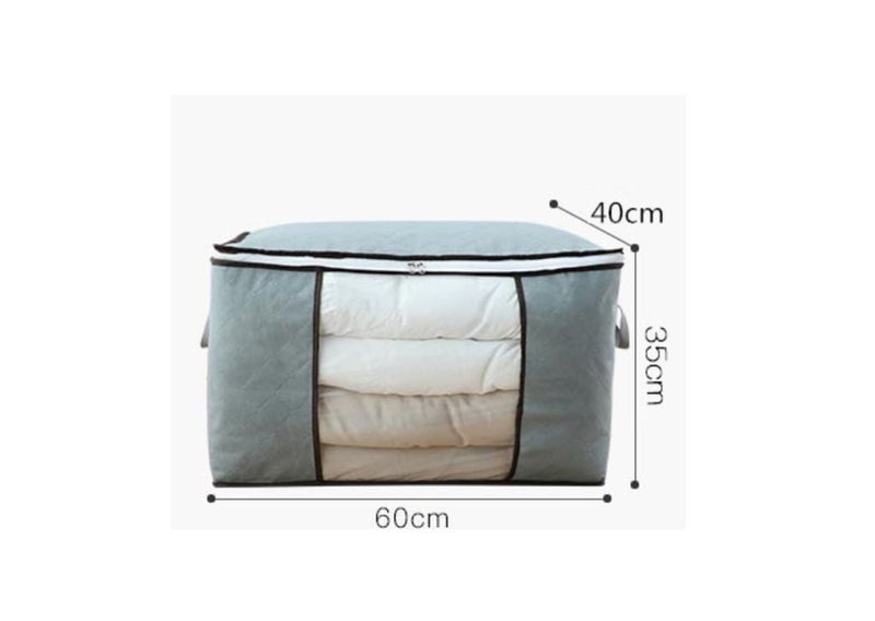PTN 80L Clothes Storage Box Bags Quilt Blanket Zipper Organizer Home Wardrobe Carousel 2