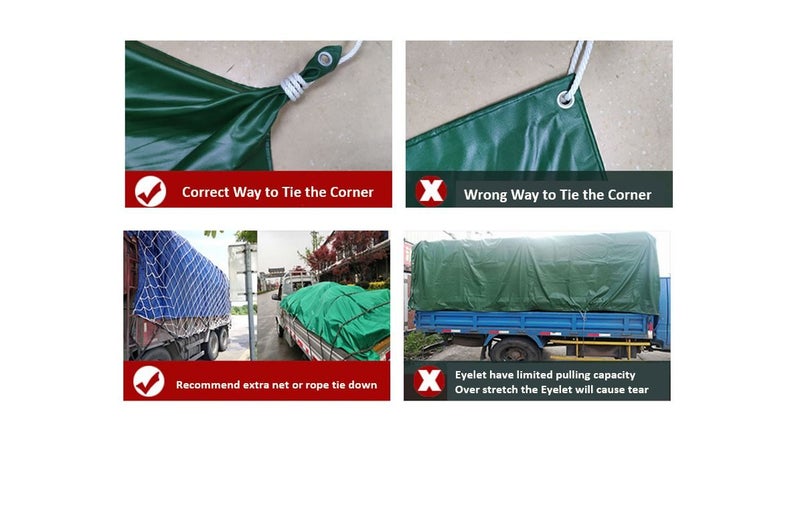 PTN 430GSM 4 x 5m Canvas Tarpaulin Tarps Tarp Ultra Heavy Duty Carousel 2