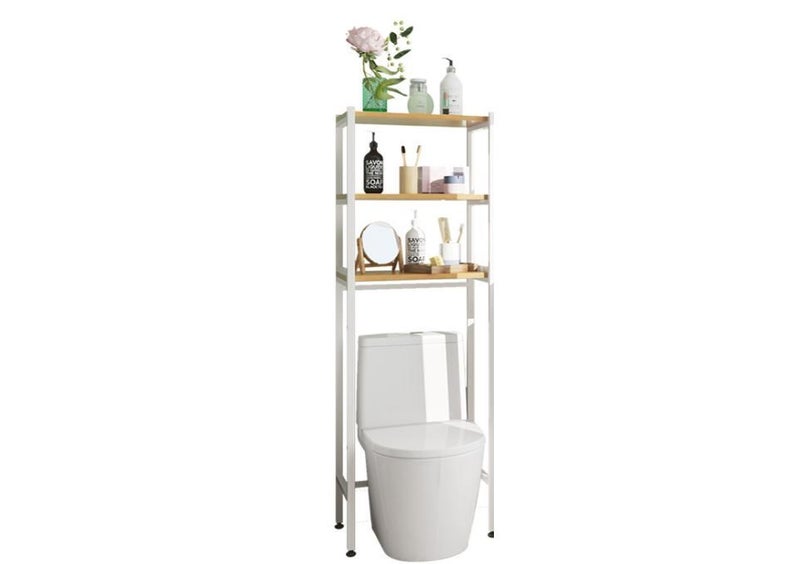 PTN BLACK 3 Tier Toilet Rack Bathroom Laundry Storage Shelf Over Shelving Carousel 4