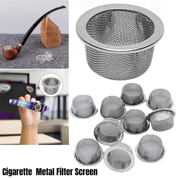 15PCS Cigarette Tobacco Smoking Pipe Metal Filter Screen Steel Mesh Concave Bowl Carousel 1