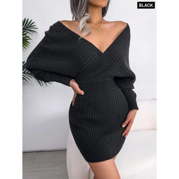 Bodycon Long Sleeve Knit Sweater Dress Carousel 1