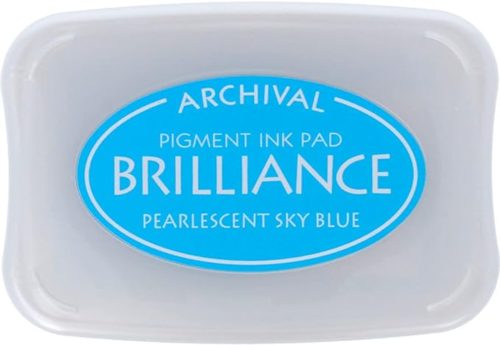 TSUKINEKO Brilliance Pigment Ink Pad 038 Pearlescent Sky Blue Carousel 1