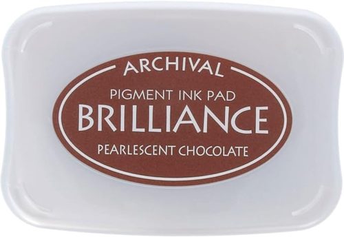 TSUKINEKO Brilliance Pigment Ink Pad 076 Pearlescent Chocolate Carousel 1