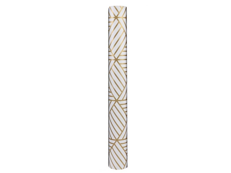 100x45cm Gold Striped Self Adhesive Wallpaper Peel and Stick Wall Sticker Carousel 5