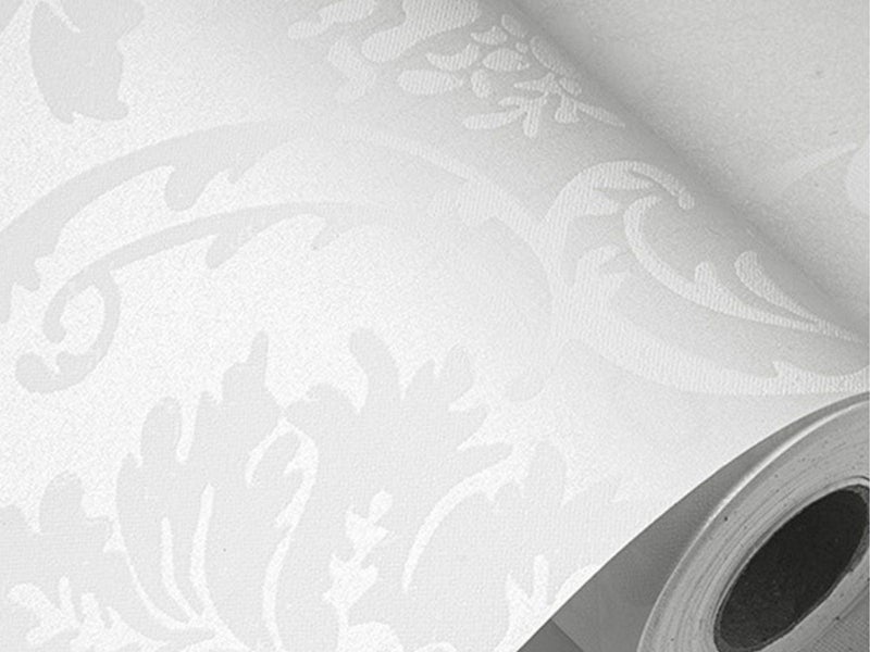 3m Self Adhesive 3D Damask Wallpaper European Style Wallpaper Home Decor White Carousel 2